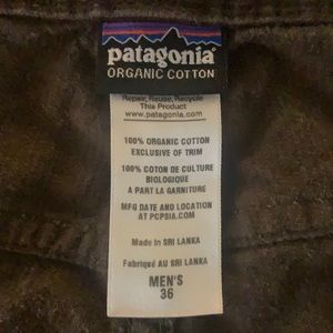 Men’s patagonia brown corduroy pants 36”